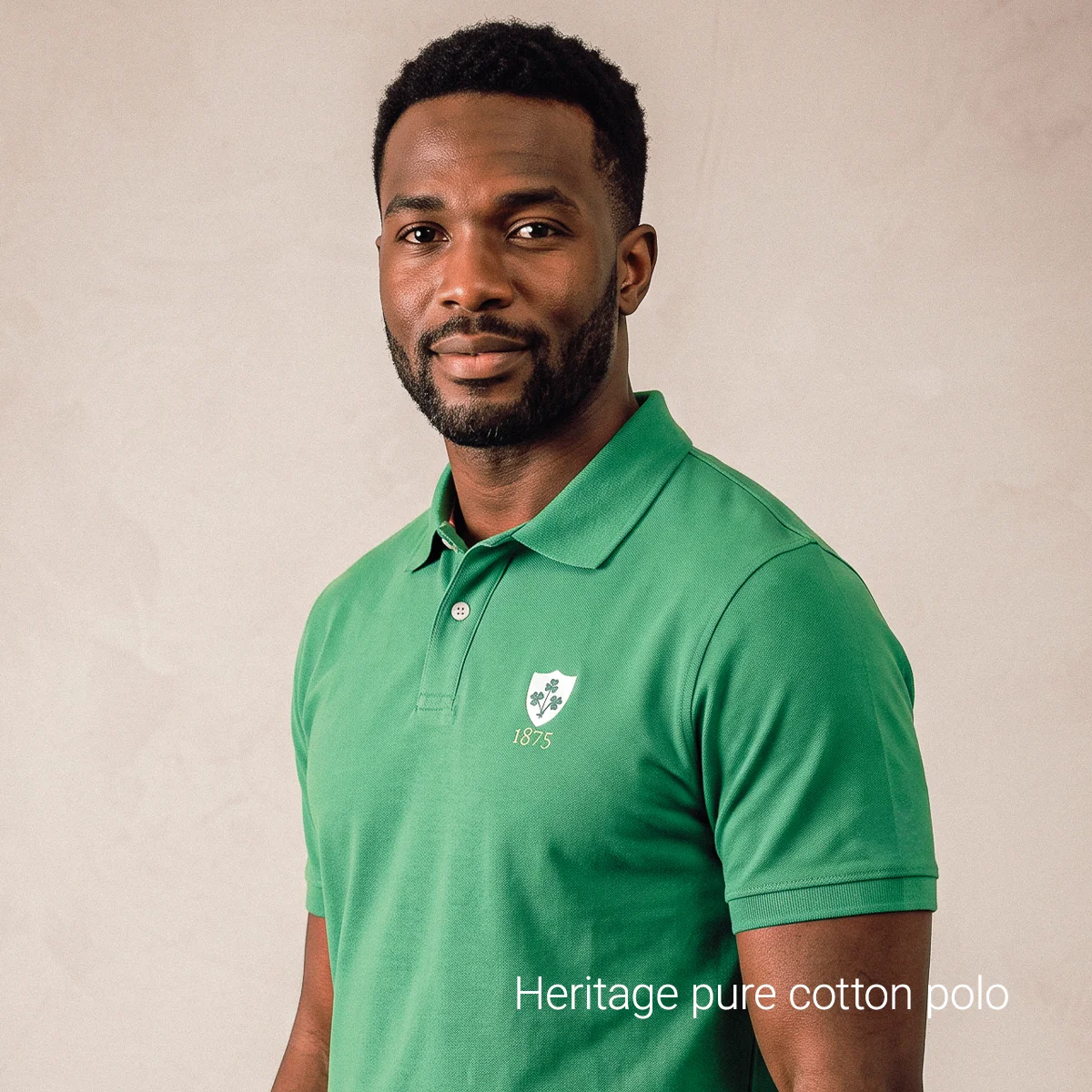 Rugby 1823 Heritage Pure Cotton Polo A handsom man wears a Rugby 1823 Heritage Pure Cotton Polo Shirt while looking into the camera.